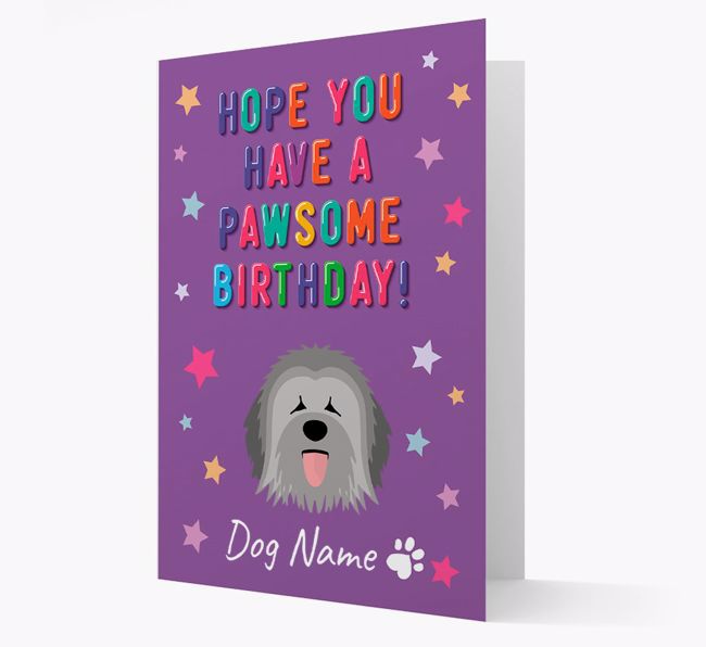 Personalised Card 'Hope You Have A Pawesome Birthday' with {breedCommonName} Icon